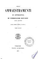 Degli ammaestramenti di letteratura