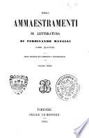 *Degli ammaestramenti di letteratura libri quattro