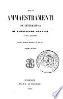 Degli ammaestramenti di letteratura libri quattro