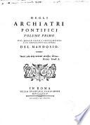 Degli Archiatri pontifici...conezioni del Mandosio