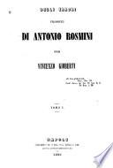 Degli errori filorofici di Antonio Rosmini