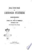 Degli studi fisici di Ambrogio Fusinieri commemorazione per Enrico Dal Pozzo di Mombello