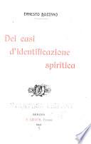 Dei casi d'identificazione spiritica