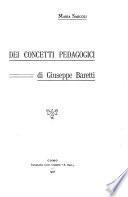 Dei concetti pedagogici di Giuseppe Baretti