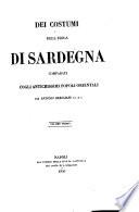 Dei costumi dellísola di Sardegna cogli antichissimi popoli orientali