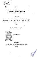 Dei doveri dell'uomo e delle regole della civiltà del p. Francesco Soave