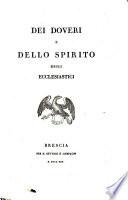 Dei doveri e dello spirito degli ecclesiastici