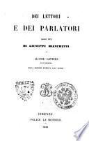 Dei lettori e dei parlatori