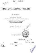 Dei piani quotati o livellati ed applicazioni