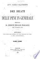 Dei reati e delle pene in generale