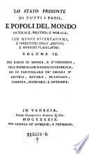 Dei Regni Di Boemia, E D'Ungheria, Dell'Imperio Germanico In Generale, Ed In Particolare De' Circoli D'Austria, Baviera, Franconia, Sassonia, Superiore, E Inferiore