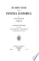 Dei remoti fattori della potenza economica di Firenze nel medio evo