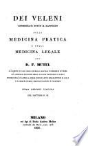 Dei veleni considerati sotto il rapporto della medicina pratica e della medicina legale; prima versione italiana