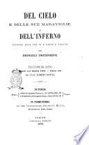 Del cielo e delle sue maraviglie e dell'inferno secondo quel che si è udito e veduto per Emanuele Swedenborg