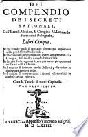 Del Compendio de i secreti rationali