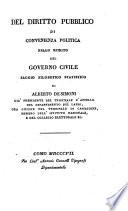 Del diritto publico di convenienza politica nello spirito del governo civile
