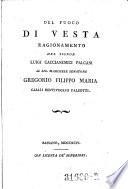 Del fuoco di Vesta ragionamento