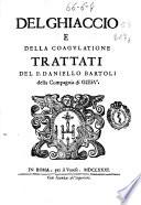 Del ghiaccio e della coagulatione