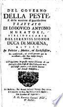 Del governo della peste