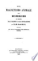 Del magnetismo animale ossia mesmerismo