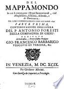 Del Mappamondo In cui si contengono i Regni Settentrionali, cioè d' Inghilterra, di Scozia, di Svezia, e di Danimarca Dal Loro Comminciamento Sino All' Anno 1699 ...