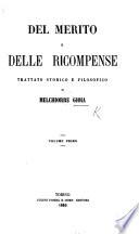 Del Merito e delle Ricompense, trattato storico e filosofico