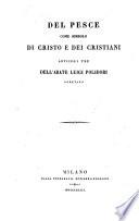 Del pesce come simbolo di Cristo e dei Cristiani articoli tre