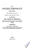 Del potere temporale dei papi