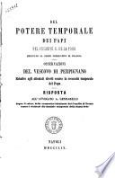Del potere temporale dei papi