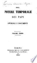 Del potere temporale dei papi