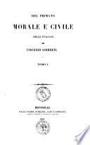 Del primato morale e civile degli italiani per Vincenzo Gioberti