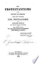 Del protestantesimo e di tutte le eresie nelle loro attenenze col socialismo