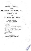 Del rinnovamento della filosofia antica italiana C.T. Mamiani della Rovere