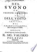 Del suono de' tremori armonici e dell'udito