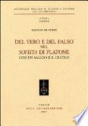Del vero e del falso nel Sofista di Platone