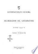 Deliberazioni del governatore