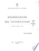 Deliberazioni del governatore