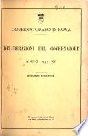 Deliberazioni del governatore