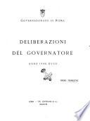 Deliberazioni del governatore