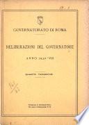 Deliberazioni del governatore