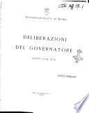 Deliberazioni del governatore