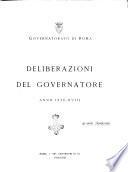 Deliberazioni del governatore