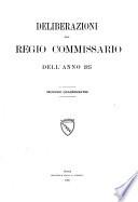 Deliberazioni del Regio Commissario