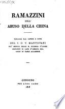 Dell'Abuso Della China. Versione Dal Latino E Note Del C. D. V. Mantovani
