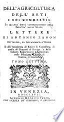 Dell'agricoltura, dell, arti e del commercio in quanto unite contribuiscono alla felicita degli Stati. Lettere