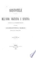 Dell' anima vegetativa e sensitiva