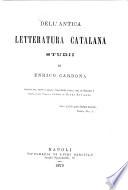 Dell'antica letteratura catalana