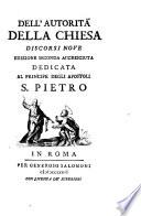 Dell'autorità della Chiesa Discorsi nove