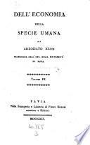 Dell'economia della specie umana