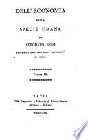 Dell'economia delle specia umana